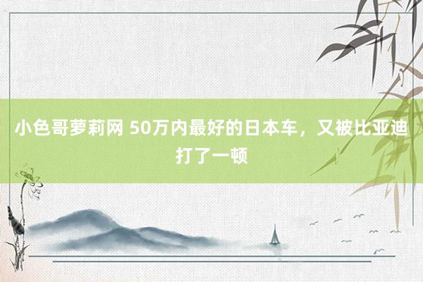 小色哥萝莉网 50万内最好的日本车，又被比亚迪打了一顿