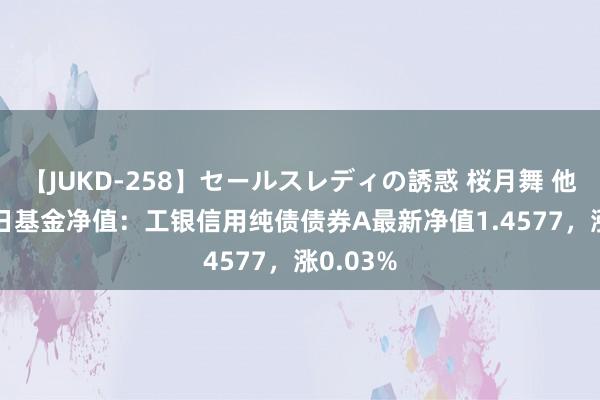 【JUKD-258】セールスレディの誘惑 桜月舞 他 7月24日基金净值：工银信用纯债债券A最新净值1.4577，涨0.03%