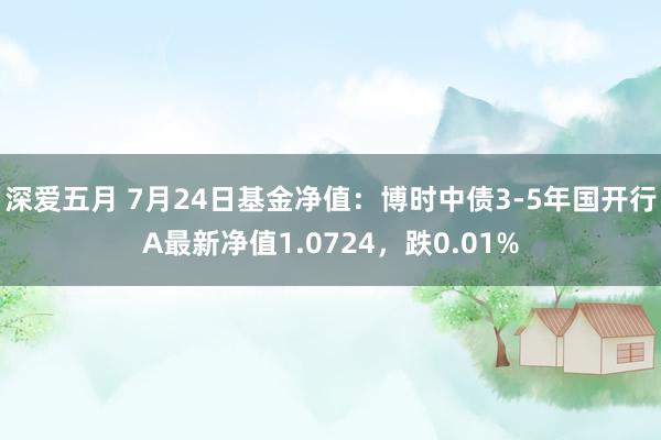 深爱五月 7月24日基金净值：博时中债3-5年国开行A最新净值1.0724，跌0.01%