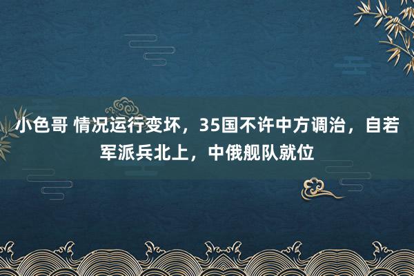 小色哥 情况运行变坏，35国不许中方调治，自若军派兵北上，中俄舰队就位