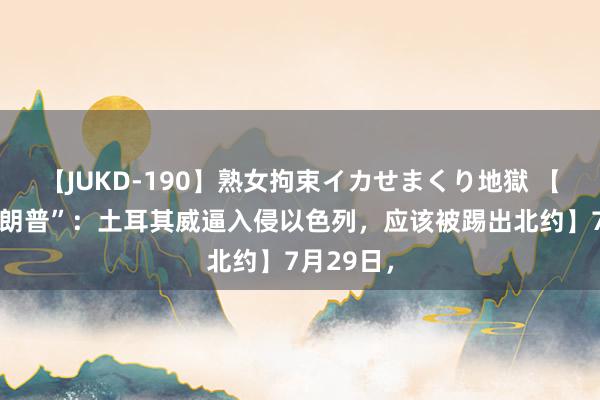 【JUKD-190】熟女拘束イカせまくり地獄 【“荷兰特朗普”：土耳其威逼入侵以色列，应该被踢出北约】7月29日，