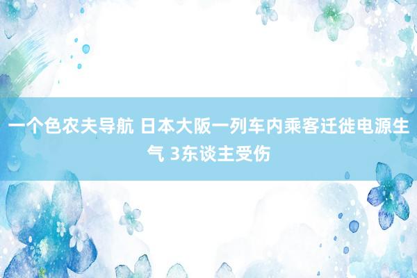 一个色农夫导航 日本大阪一列车内乘客迁徙电源生气 3东谈主受伤