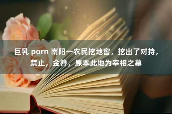 巨乳 porn 南阳一农民挖地窖，挖出了对持，禁止，金簪，原本此地为宰相之墓