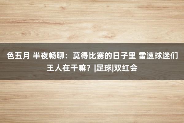 色五月 半夜畅聊：莫得比赛的日子里 雷速球迷们王人在干嘛？|足球|双红会