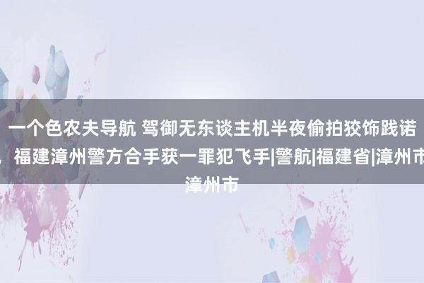 一个色农夫导航 驾御无东谈主机半夜偷拍狡饰践诺，福建漳州警方合手获一罪犯飞手|警航|福建省|漳州市