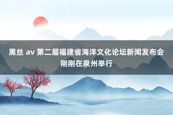 黑丝 av 第二届福建省海洋文化论坛新闻发布会刚刚在泉州举行