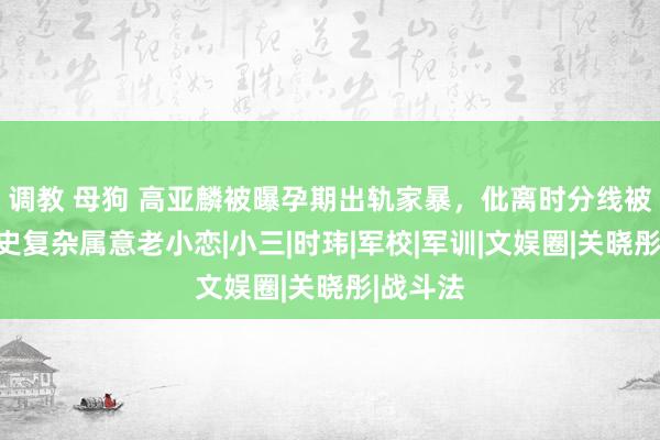 调教 母狗 高亚麟被曝孕期出轨家暴，仳离时分线被扒，情史复杂属意老小恋|小三|时玮|军校|军训|文娱圈|关晓彤|战斗法