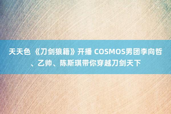 天天色 《刀剑狼籍》开播 COSMOS男团李向哲、乙帅、陈斯琪带你穿越刀剑天下