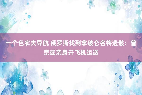 一个色农夫导航 俄罗斯找到拿破仑名将遗骸：普京或亲身开飞机运送